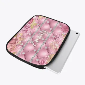 Tablet Sleeve - Pink Floral - Personalised