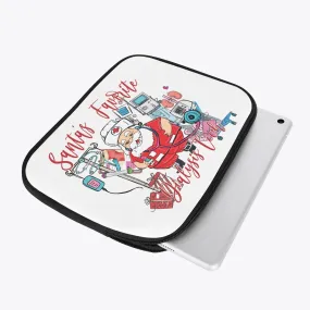 Tablet Sleeve - Santa's Favorite Dialysis Nurse