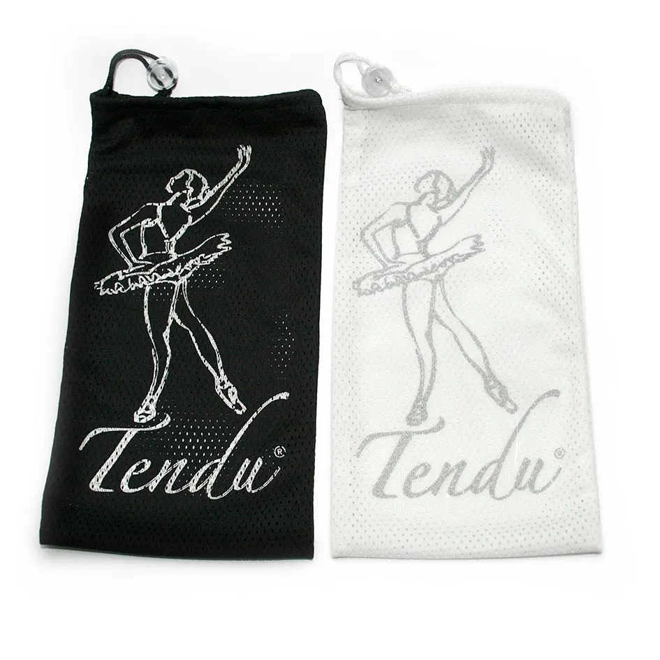 Tendu Pointe Shoe Bag - Black Mesh / Silver Logo