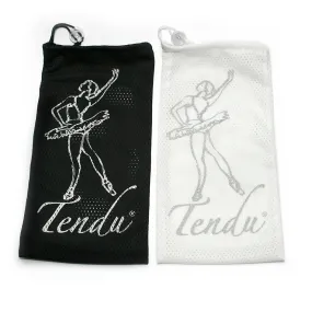 Tendu Pointe Shoe Bag - Black Mesh / Silver Logo