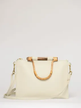 The Bamboo Clutch   Crossbody | Ivory