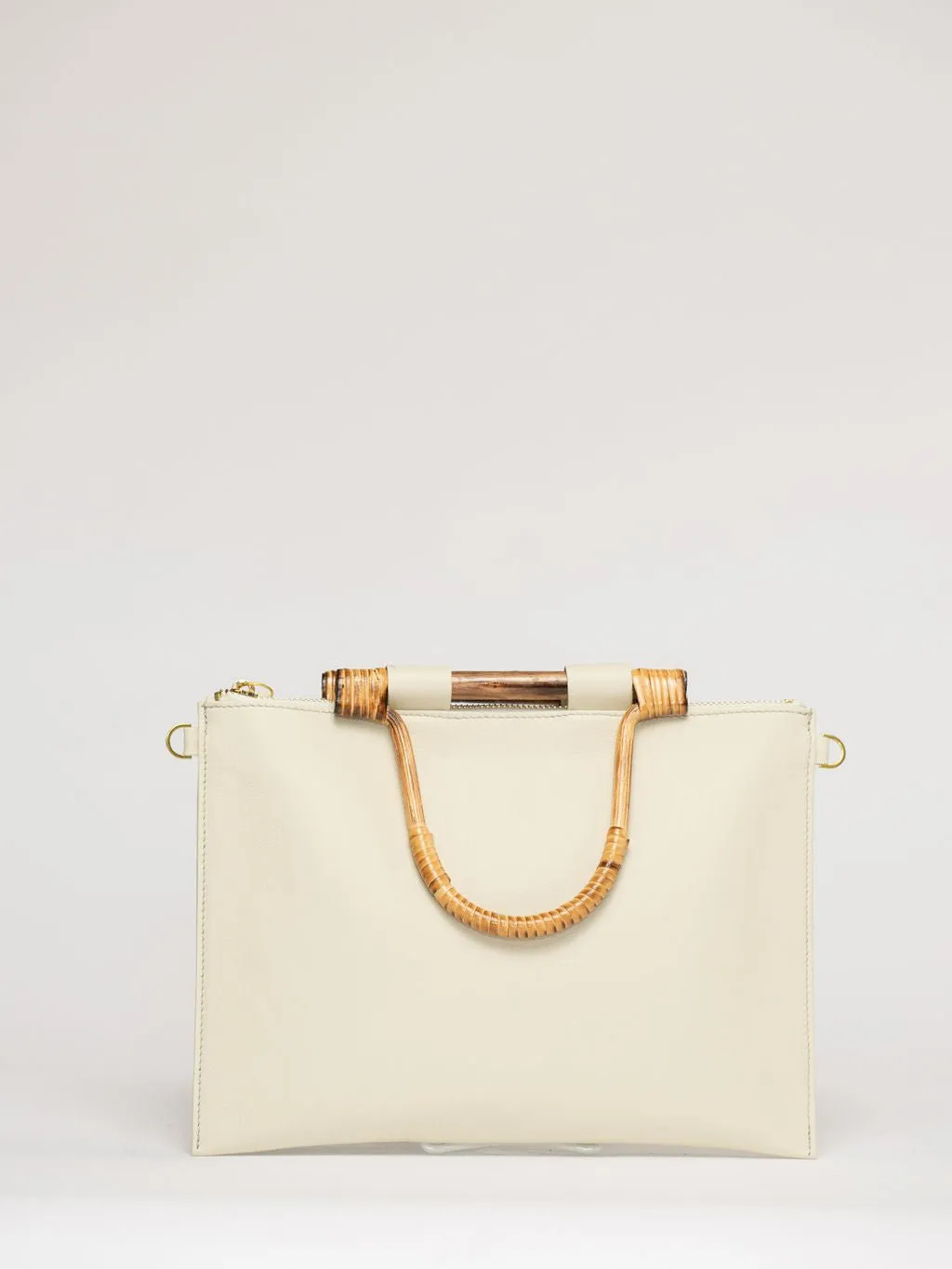 The Bamboo Clutch   Crossbody | Ivory