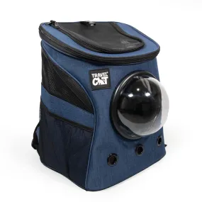 “The Fat Cat” Cat Backpack in Navy - For Larger Cats