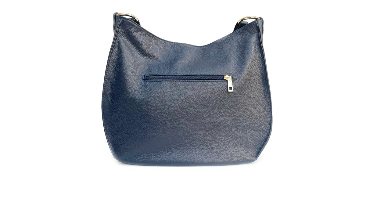 The Harriet Navy Leather Bag