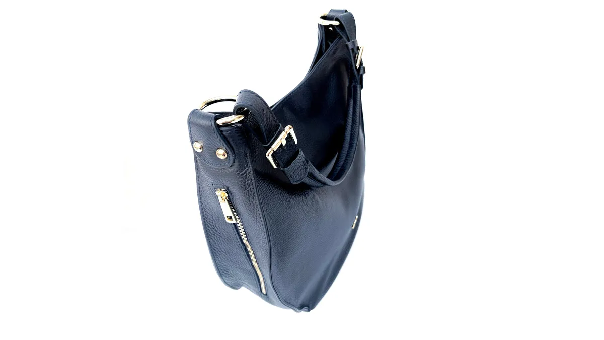 The Harriet Navy Leather Bag