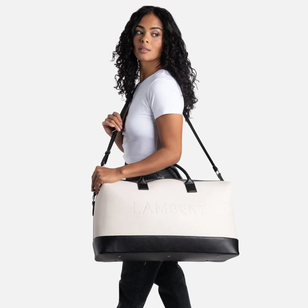 The June - Recycled Oyster Mix Vegan Leather Tote Travel Bag