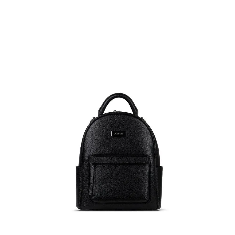 The Maude - 3-in-1 backpack in black vegan leather