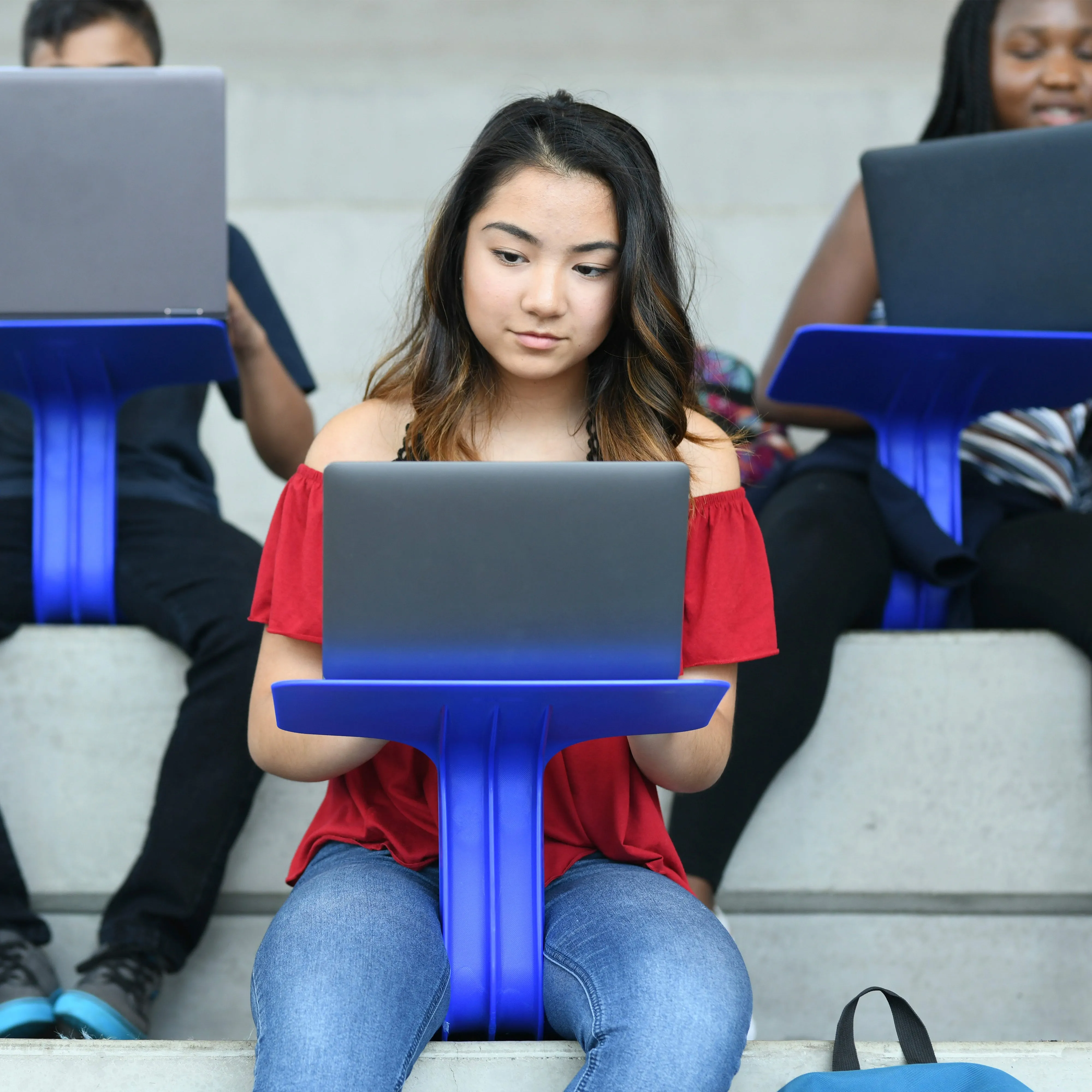 The Surf Portable Lap Desk and Surf Cushion, Flexible Seating Floor Desk with Foam Pad, 10-Pack