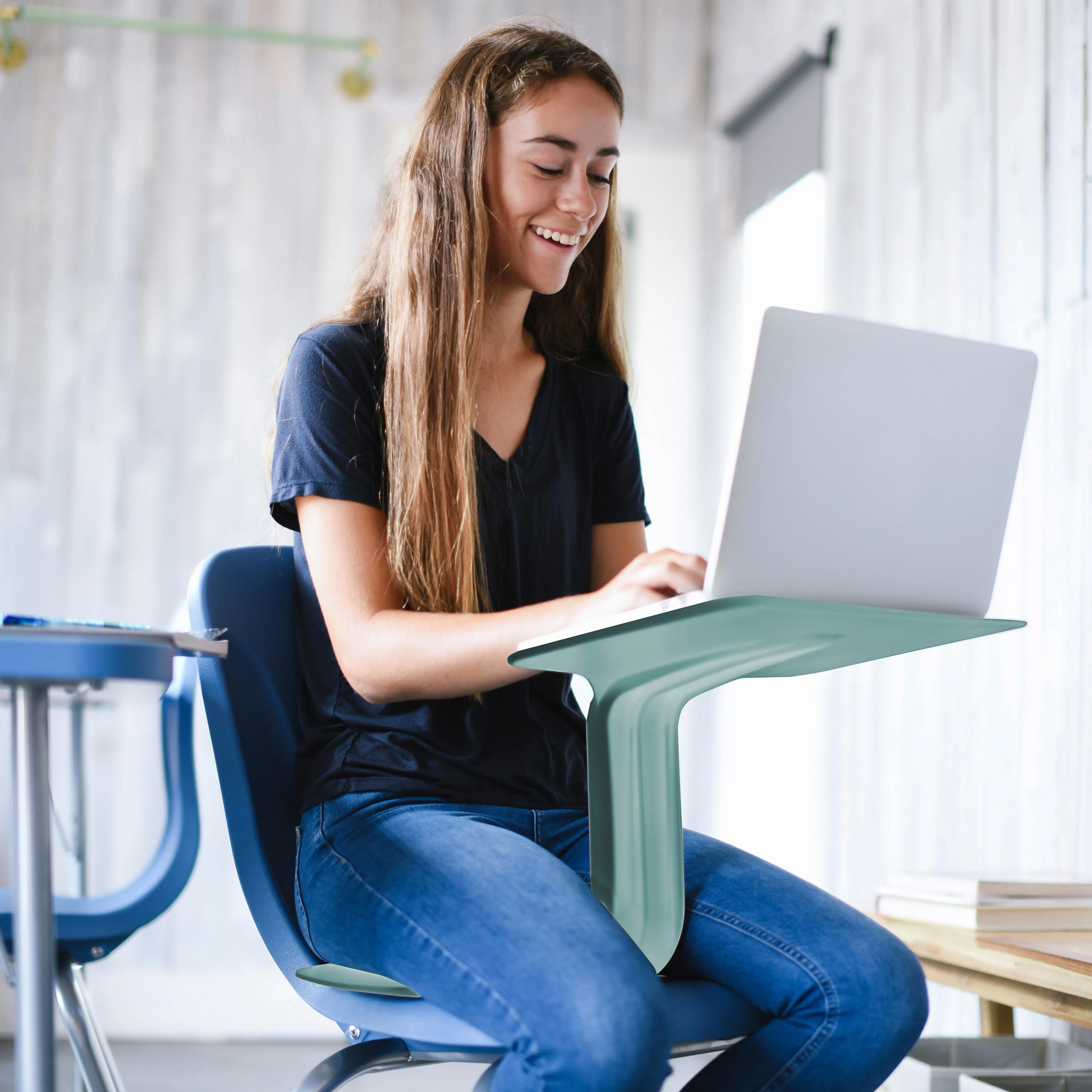 The Surf Portable Lap Desk and Surf Cushion, Flexible Seating Floor Desk with Foam Pad, 10-Pack