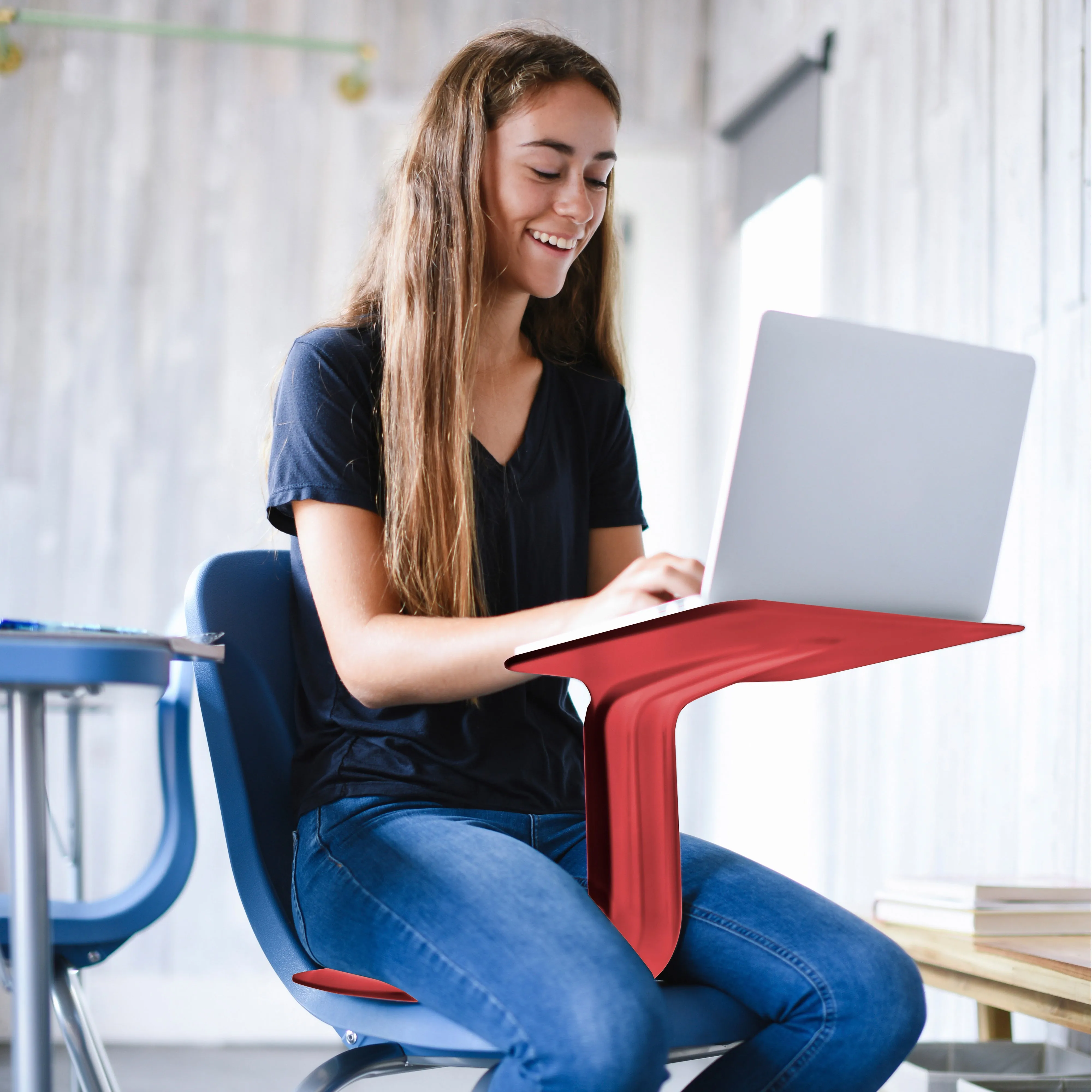 The Surf Portable Lap Desk and Surf Cushion, Flexible Seating Floor Desk with Foam Pad, 10-Pack