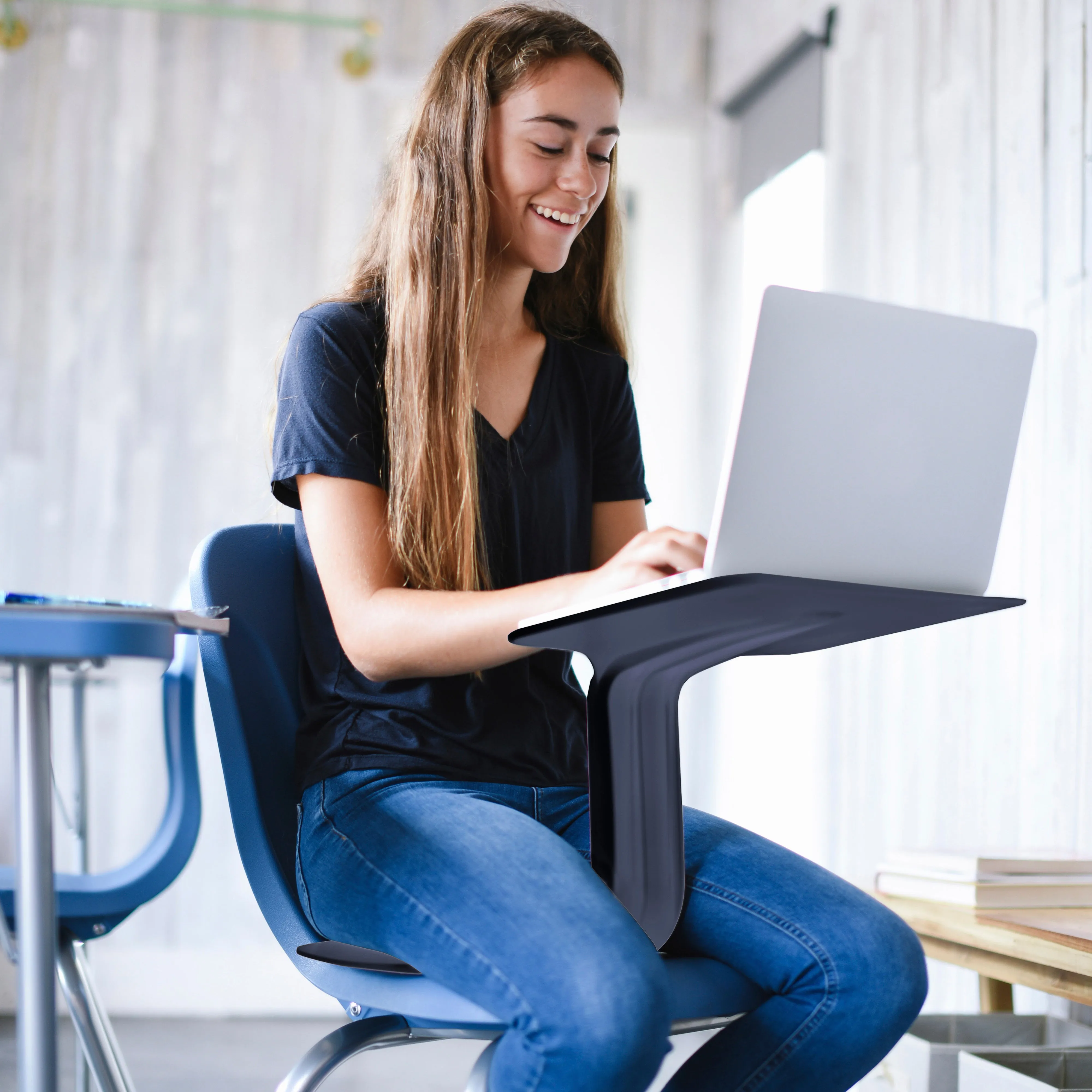 The Surf Portable Lap Desk and Surf Cushion, Flexible Seating Floor Desk with Foam Pad, 10-Pack