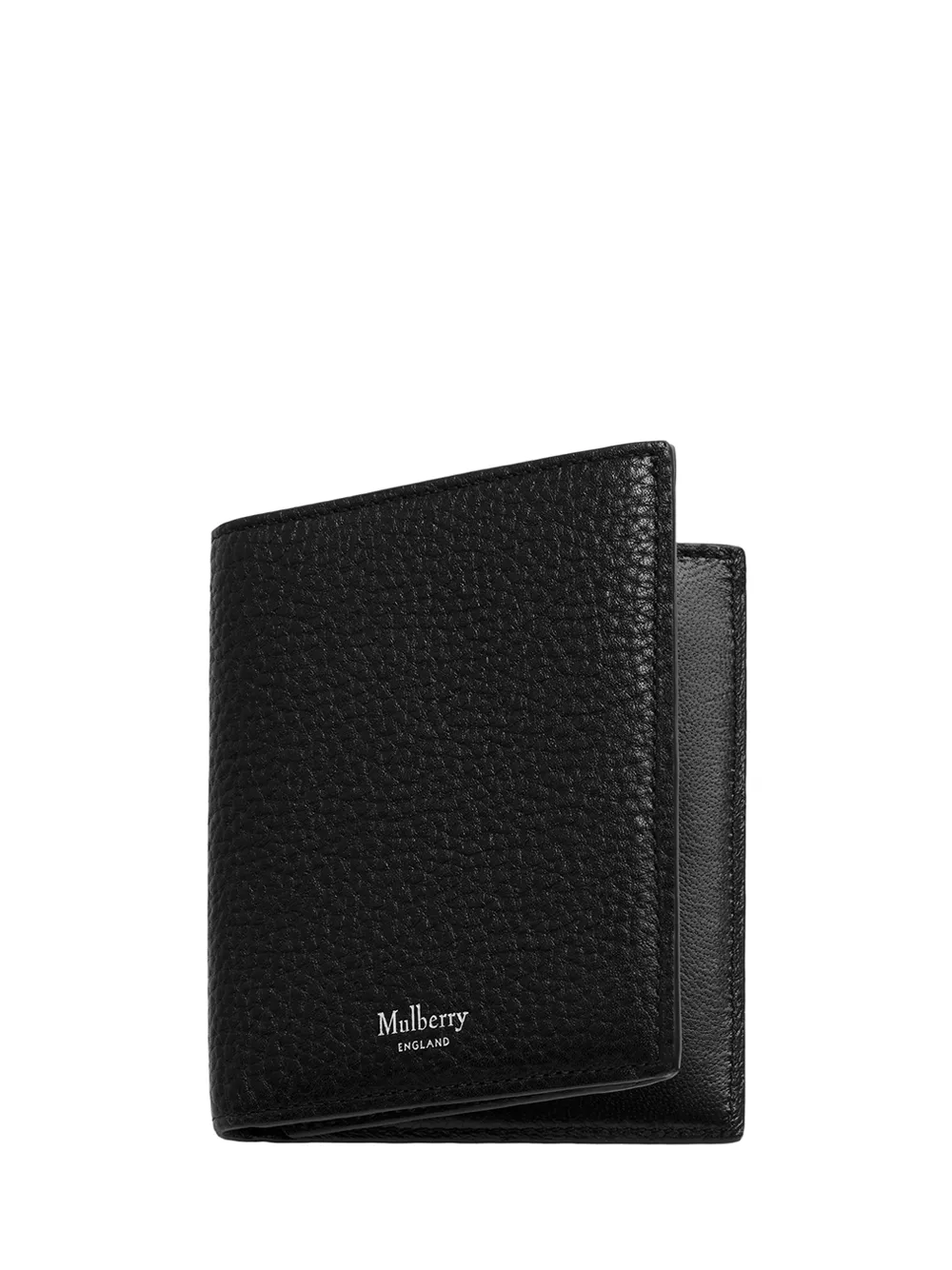 Trifold Wallet Black Small Classic Grain