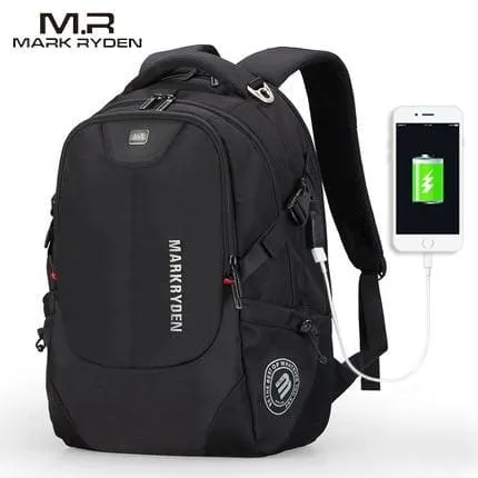 USB Charging Men 15inch Laptop Backpacks