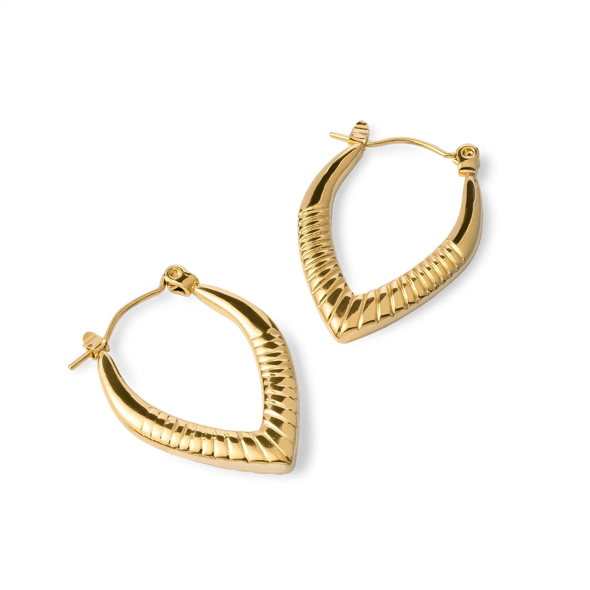 V-hoop earring gold