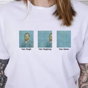 Van Gogh Meme Tumblr Aesthetic Casual White T-Shirt