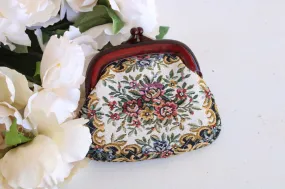 Vintage 1960s Tapestry Clutch Purse by Rimco