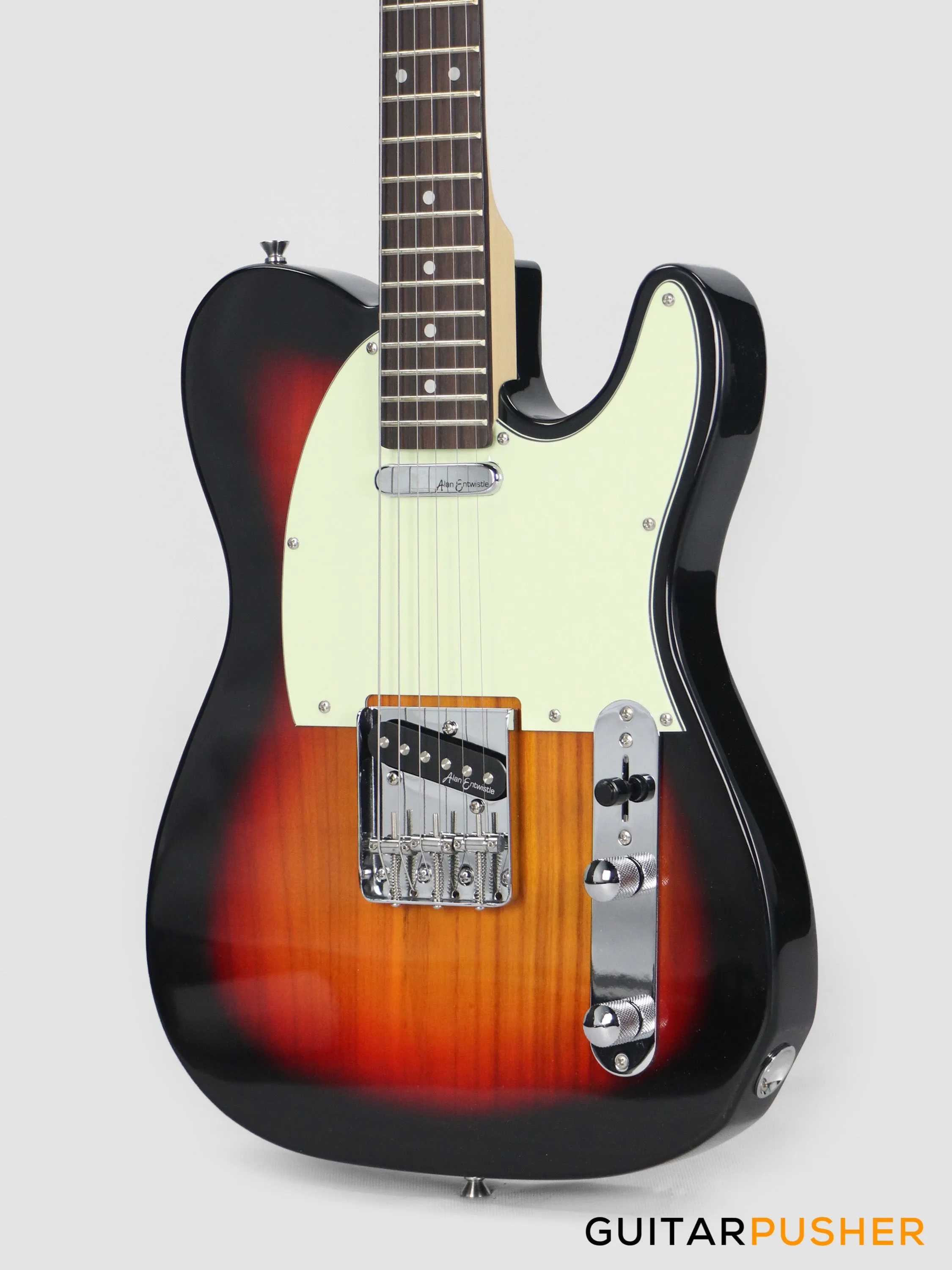 Vintage Coaster Series V20 T-Style Electric Guitar w/ Kinsman 10-Watt Amplifier, Gig Bag, & Accessories - 3-Tone Sunburst