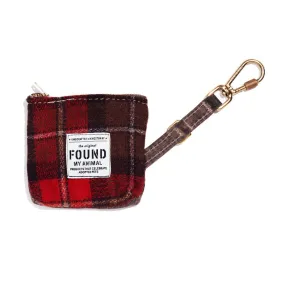 Vintage Tartan   Canvas Poop Bag Pouch