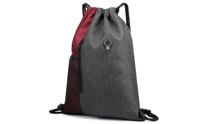 Water-resistant Drawstring Backpack with Earphones Jack