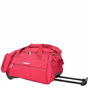 Wheeled Holdall Duffle Mid Size Bag HOL214 Red