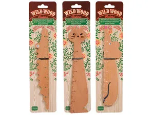 Wild Wood Animal-Shaped Ruler