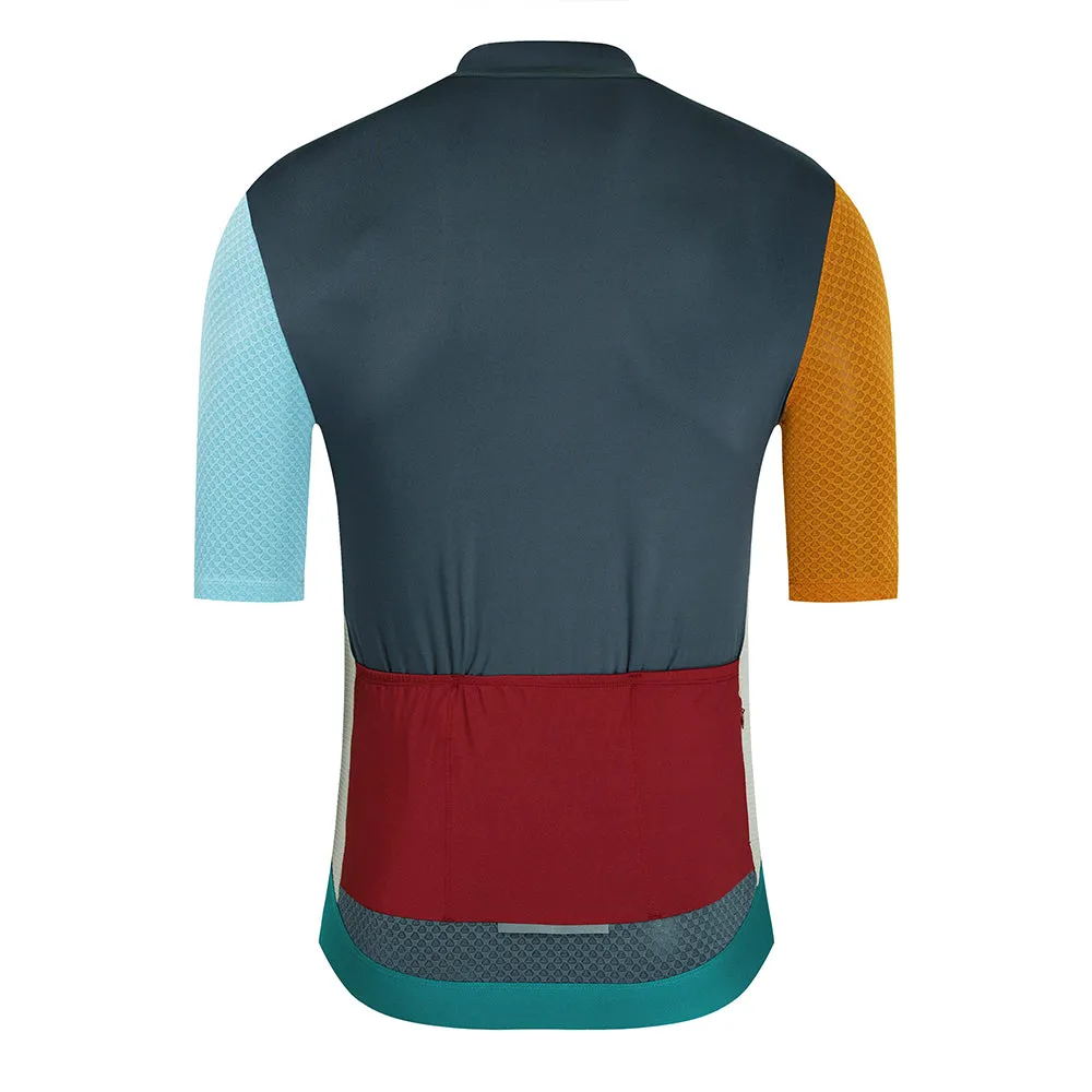 YKYW 2024 Men's New Cycling Jersey Moisture Wicking Quick Dry Multiple Color Gray Dark Blue