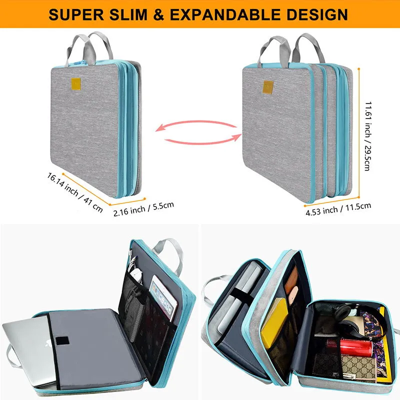 ZINZ Slim & Expandable Laptop Sleeve 15 15.6 16 Inch Case Bag for Popular 15"-16" Notebooks