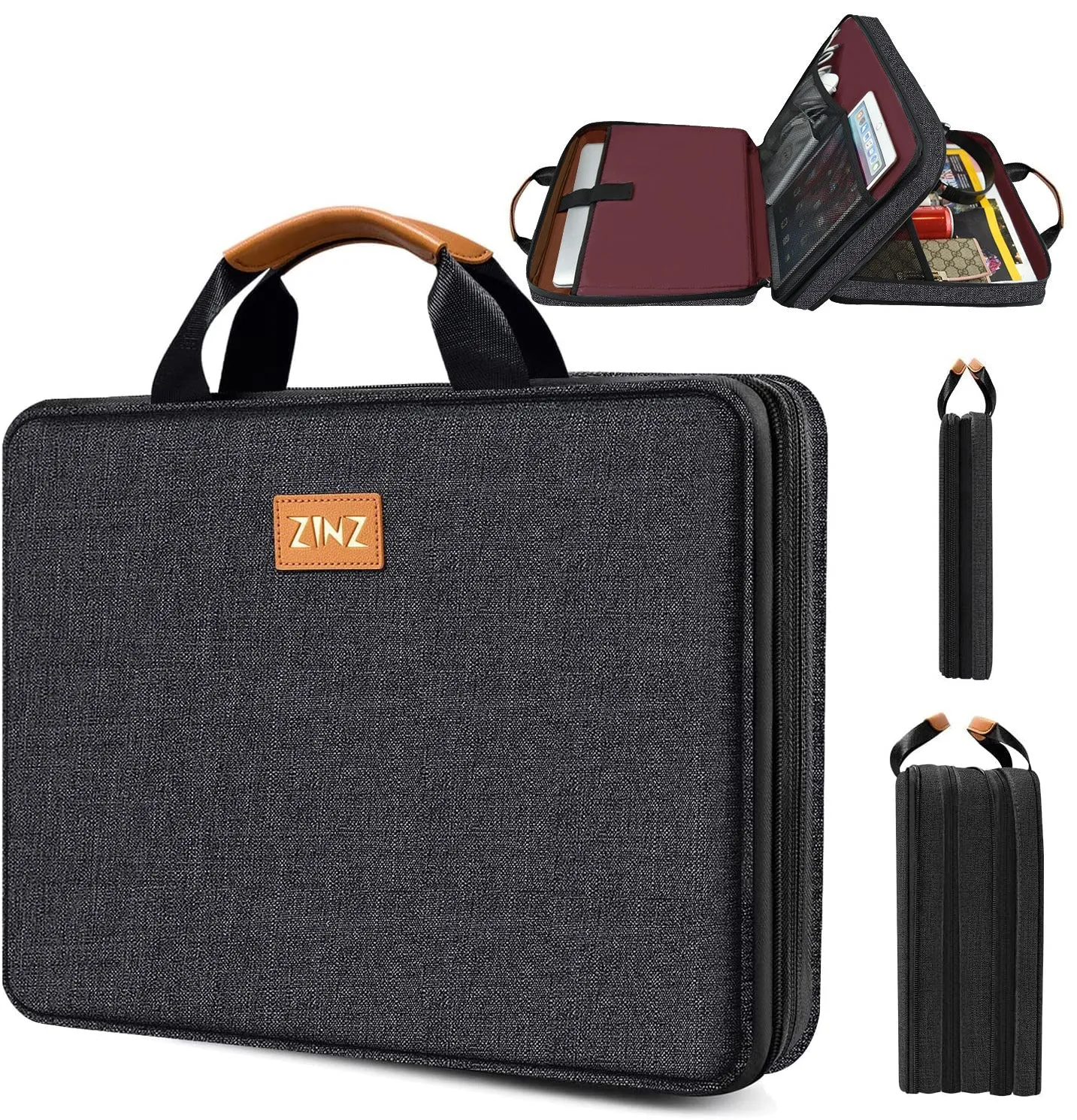 ZINZ Slim & Expandable Laptop Sleeve 15 15.6 16 Inch Case Bag for Popular 15"-16" Notebooks