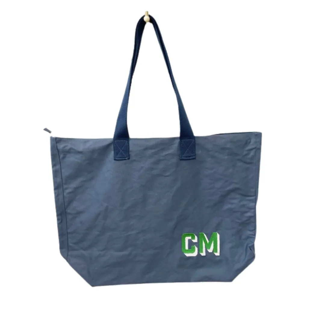 Zip Top Tote with monogram