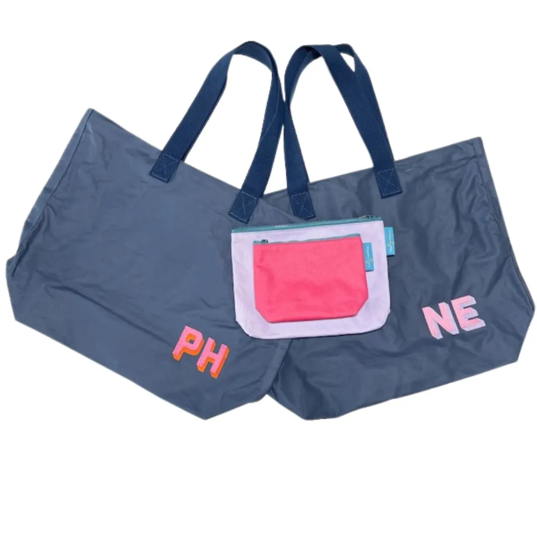 Zip Top Tote with monogram